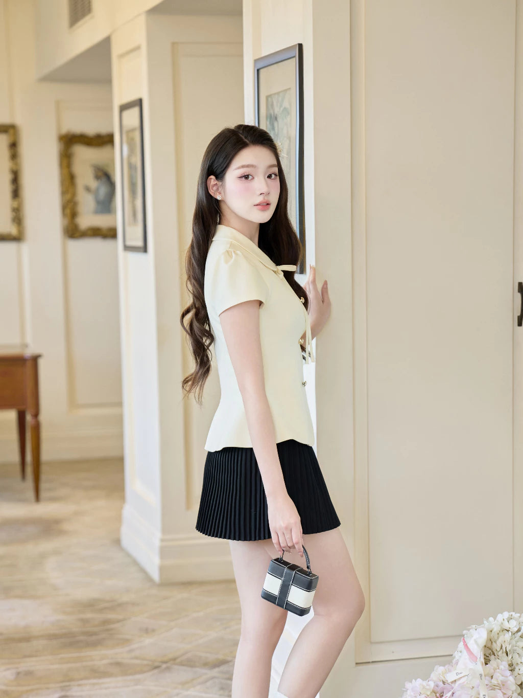 Áo thiết kế cổ sen hai hàng cúc, áo đi làm, áo xinh đi chơi, áo kiểu xinh SP036434