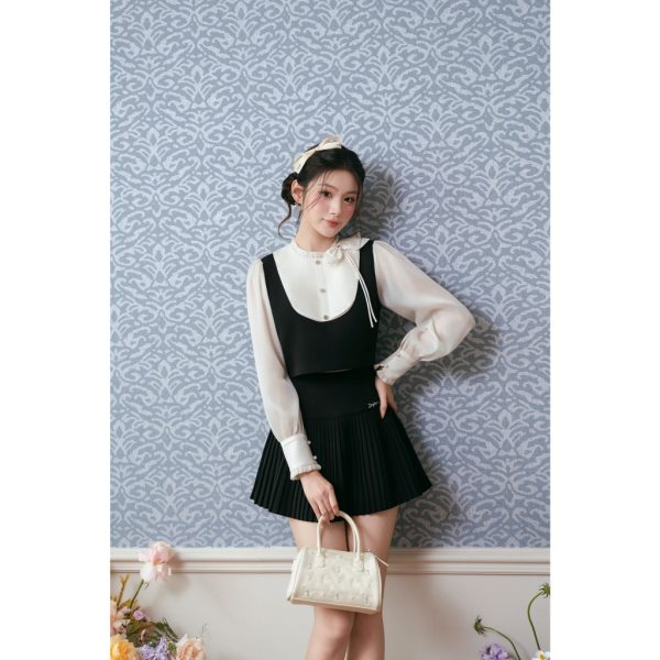 Áo TK crop nơ lệch-AO01-T1-26