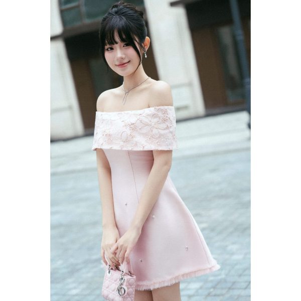 Váy TK tafta hồng đáp zen-VN29-T12-25