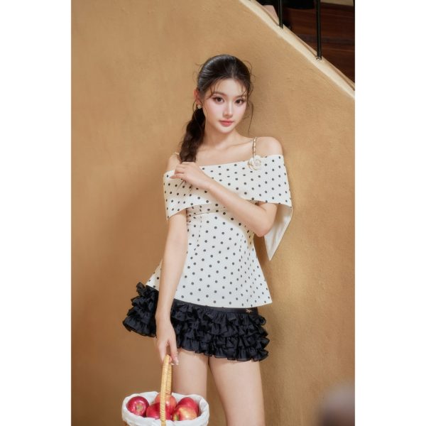 Áo TK trễ vai chấm bi-AO09-T3-26