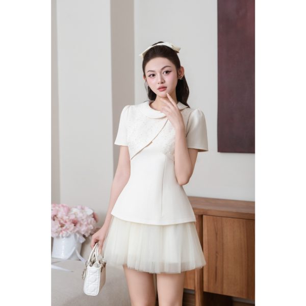 Áo TK cổ sen đáp chéo ngực-AO04-T12-25