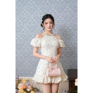 Váy TK cổ yếm chấm bi-VN05-T1-26
