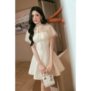 Váy TK zen choàng lưới-VN19-T6-26