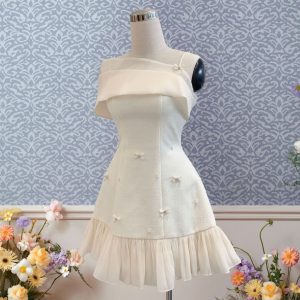 Váy TK phối tơ chân bèo-VN01-T12-25
