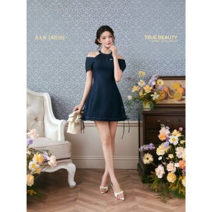 Váy TK cổ yếm bò oze-VN18-T1-26