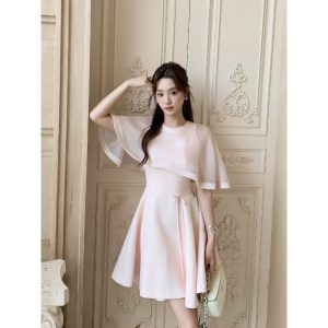Váy TK tơ choàng nơ eo-VN28-T3-26