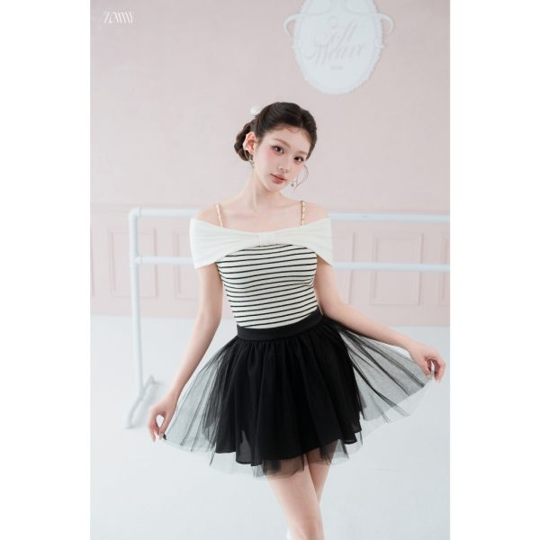 Áo TK 2s xích phối kẻ đính tag-AO07-T5-26