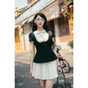 Áo TK cổ sen zen ngực-AO08-T1-26