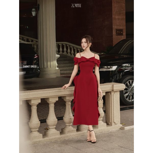 Váy TK dress xích vai nơ ngực-VD03-T6-26