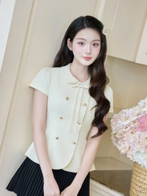Áo TK cổ sen 2 hàng cúc-AO06-T5-25