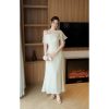 Váy TK lụa hoa cuốn đính eo-VD01-T4-26
