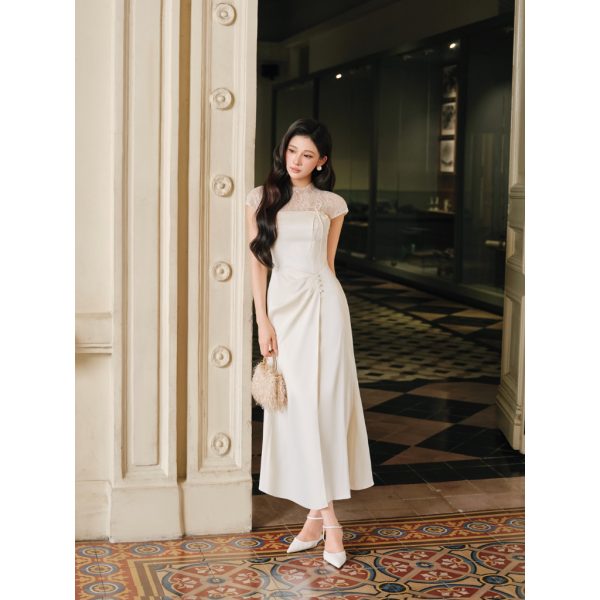 Váy TK lụa nơ zen -VD21-T6-26