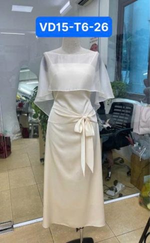 Váy TK lụa tơ nơ eo-VD15-T6-26