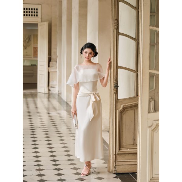 Váy TK lụa tơ nơ eo-VD15-T6-26